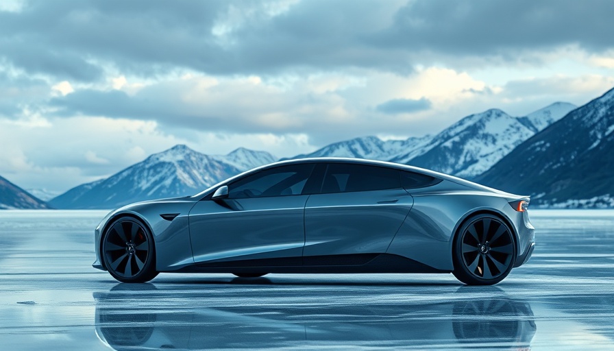 Tesla Cybertruck on icy landscape with mountains, 2025 recall context