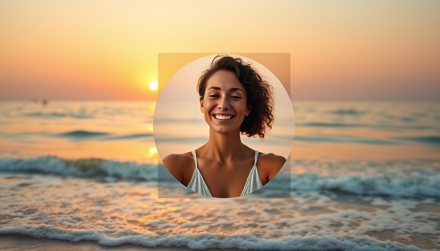Unconditional love meditation promotion with serene sunset scene.