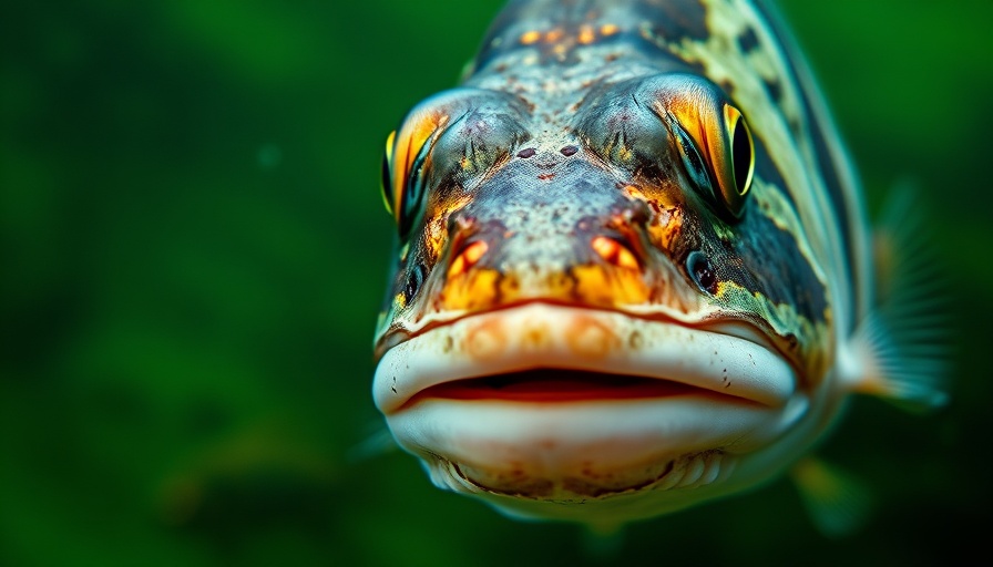 Close-up of fish face for Fish Doorbell season SEO.
