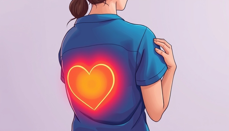 Awareness and self-compassion chronic pain illustration of woman.