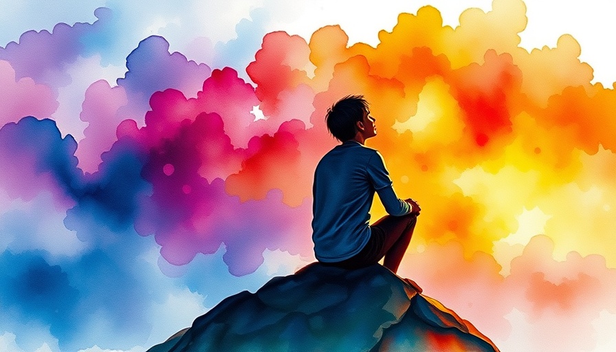 Vibrant watercolor of a person contemplating how to stop overthinking
