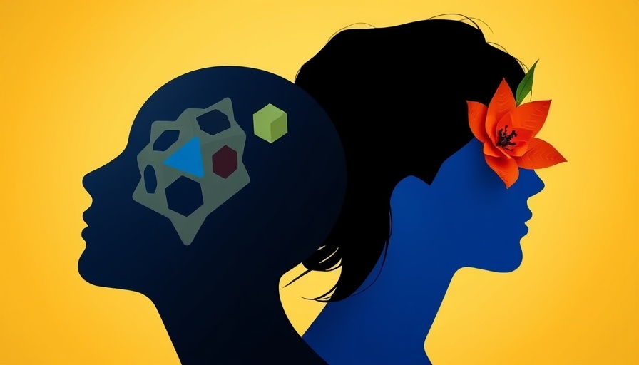 Abstract minds illustrating mindfulness and autism with colorful symbols.