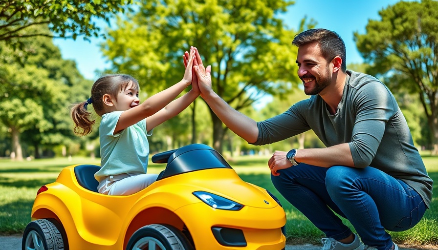 Joyful interaction with Ryder Toys innovative ride-on vehicles in park