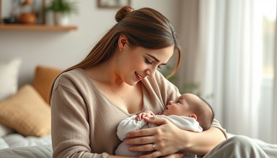 Mother breastfeeding baby in cozy setting highlighting gut health benefits.
