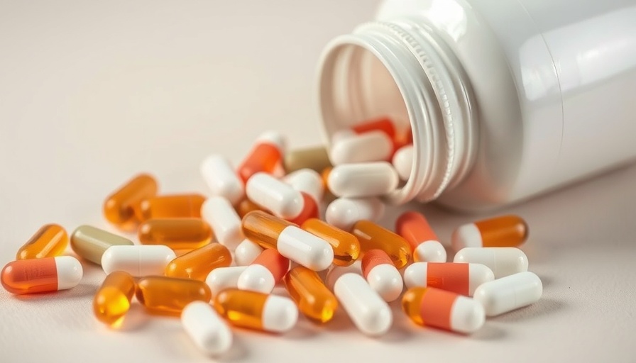 Antibiotics spilling from bottle indicating potential diabetes risk