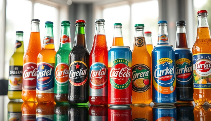 Colorful sugary drinks showcasing the impact on health.