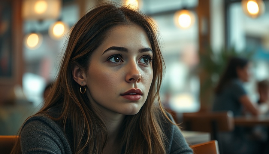 Introspective woman contemplating a decision, trusting your gut instinct.