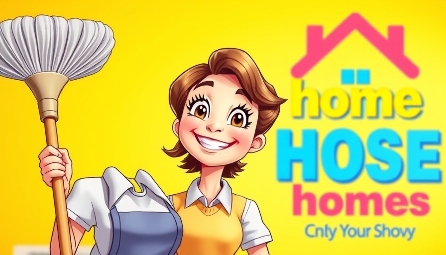 Cheerful illustration of home cleaning preparation.