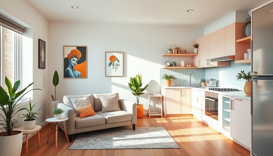 Transforming Small Kitchen and Living Area with modern design and decor.