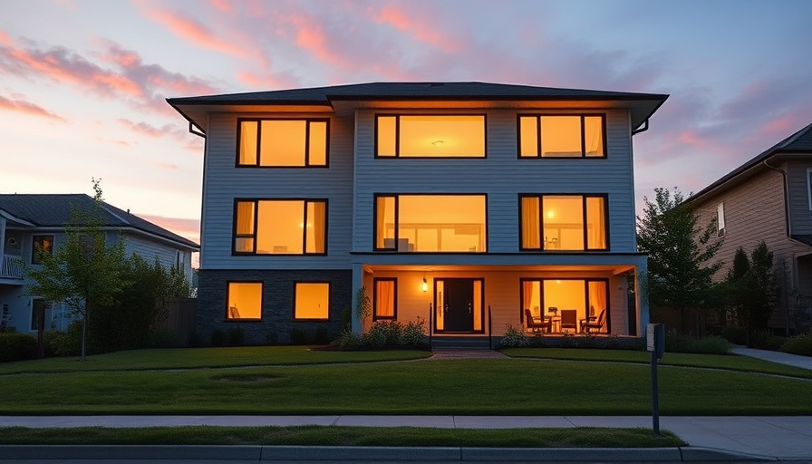 Modern suburban house with upgrades for new homeowners at twilight.