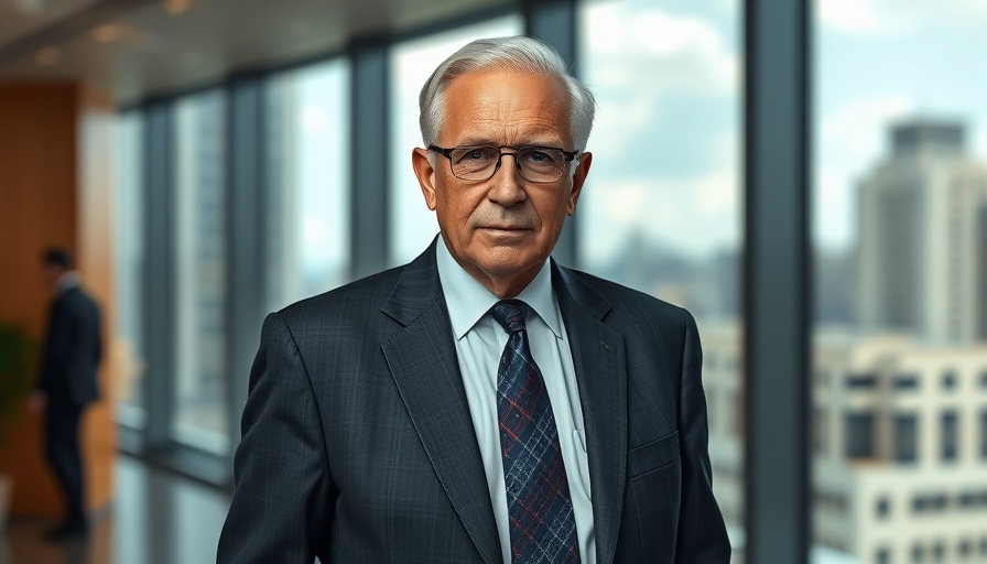 Distinguished older man confidently in a modern office, Carlos Sainz Sr. FIA President.