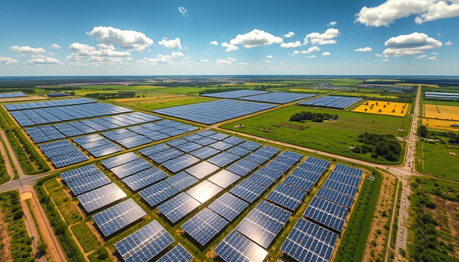 Vast solar farm under a clear sky: Australia's renewable energy generation 2025.