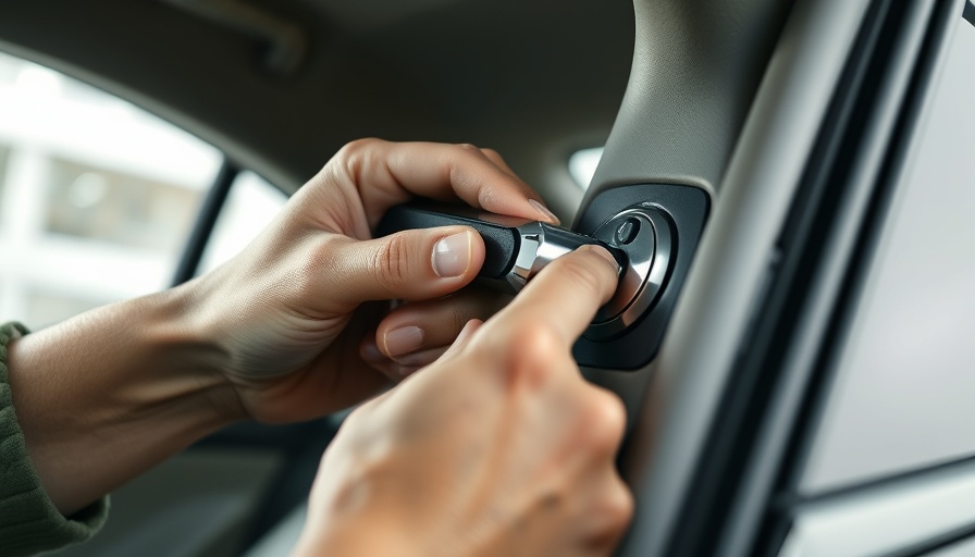 Hands using a tool to unlock car door, emphasizing Slim Jims for Car Locks.