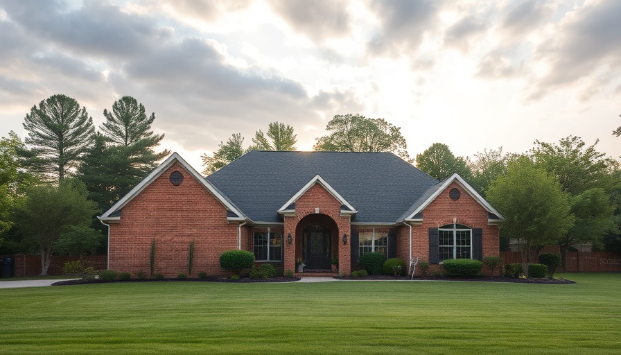 Well-maintained suburban brick home with lush lawn, highlighting timely home repairs benefits.