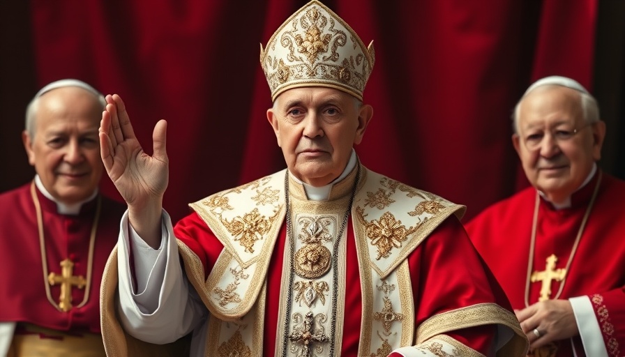 Pope Leo XIV blessing with cardinals, climate change message.