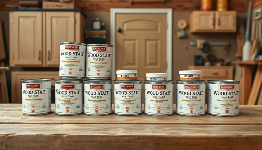 Collection of best white wood stain cans on a table.
