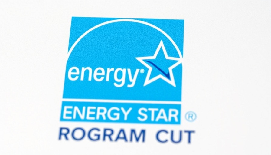 Energy Star program cuts symbolized with prohibition sign.