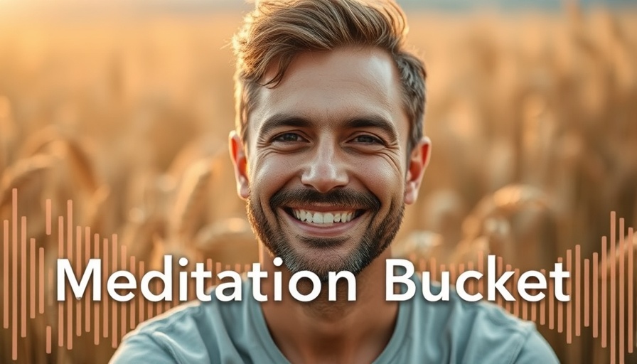 A Meditation Buffet podcast cover with smiling man and wheat in the background.