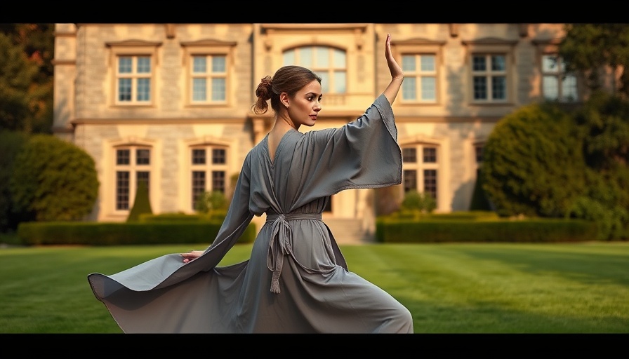 Kerstin Schulze mindfulness shown through tai chi practice in a garden.
