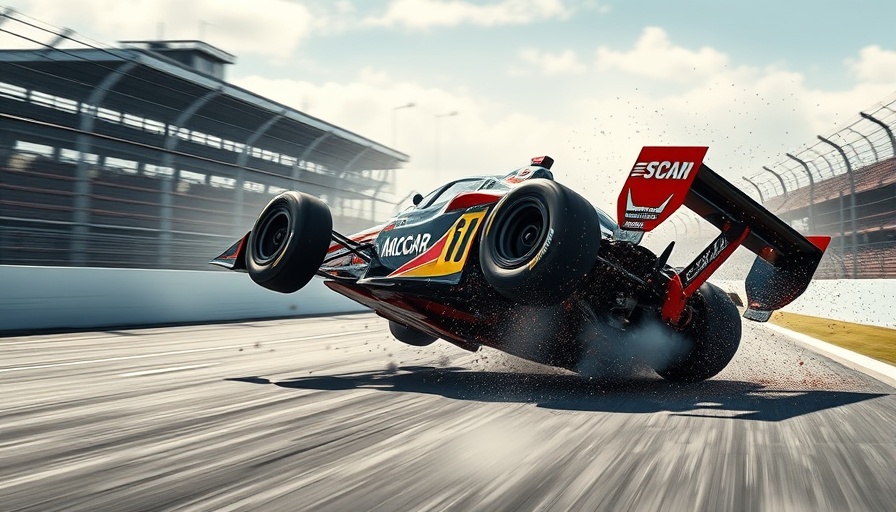 IndyCar crash with car flipping mid-air during Indy 500 qualifying.