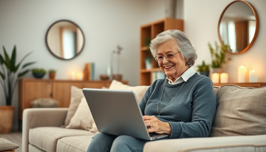 Senior woman enjoying cozy living room, highlighting home improvements for seniors.