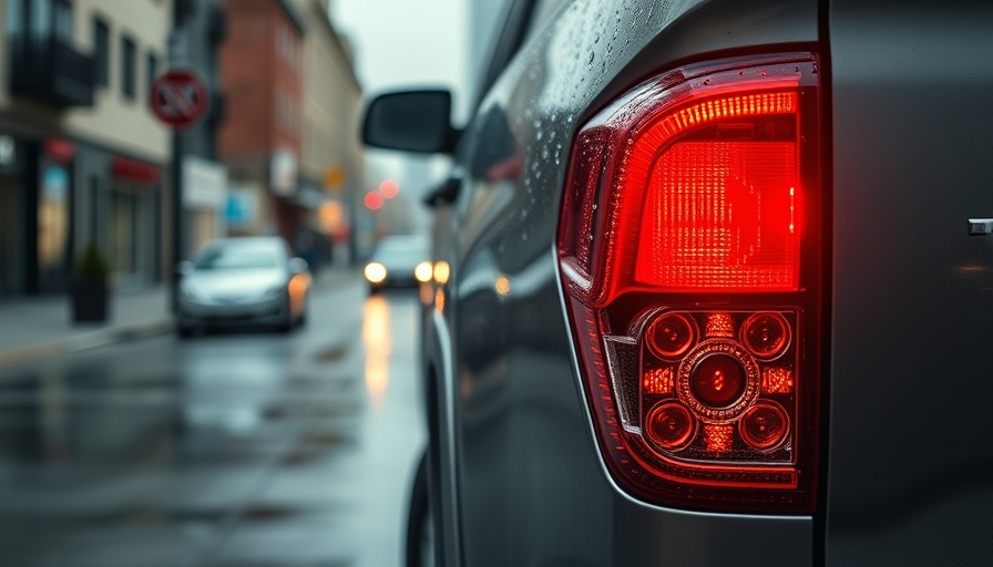 Toyota Tundra reverse lights in urban setting.
