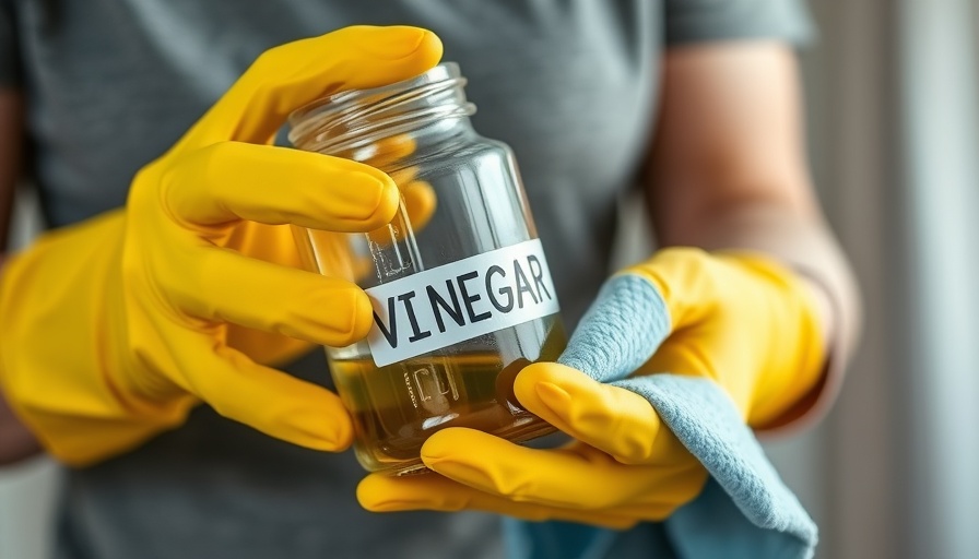 What you can't clean with vinegar: person cleaning with vinegar jar