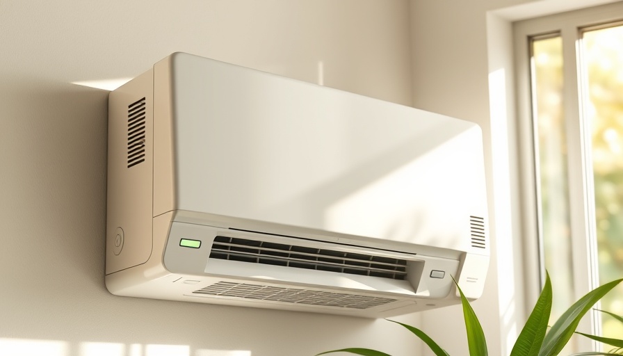 Sleek modern AC unit during installation process, natural light