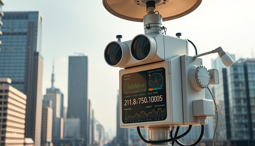 Air quality monitoring station in urban environment