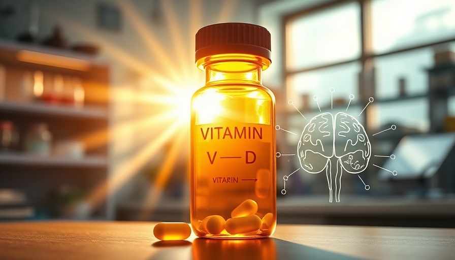 Conceptual illustration of Vitamin D and Parkinson’s Disease influence.