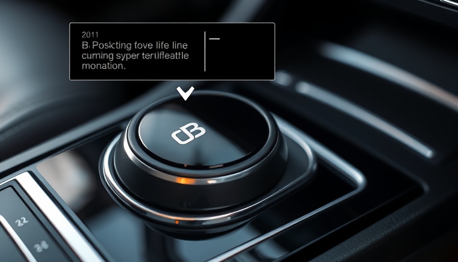 Close-up view of gear shift highlighting the B position, meaning explained.