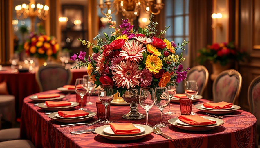 Elegant table setting with flowers and glassware for event planning.