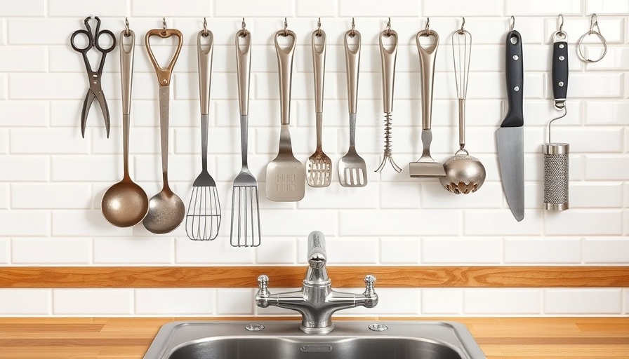 Organized kitchen utensils in tiled kitchen for 'how well do you know your kitchen'.