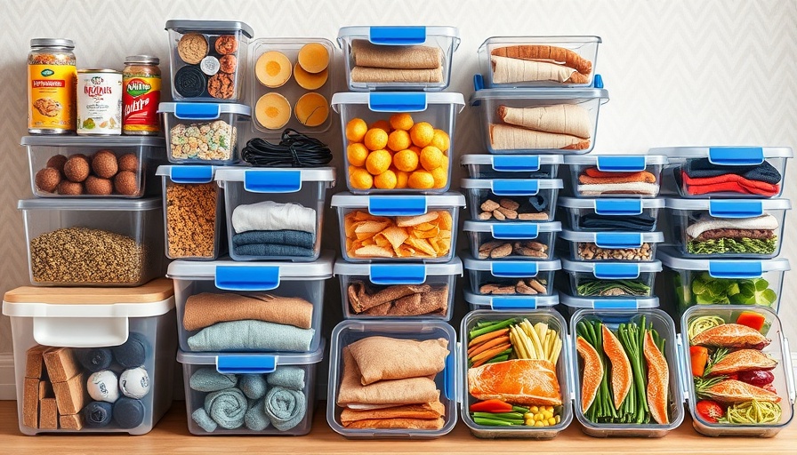 Amazon home organization products including pantry containers, bins, and meal boxes.