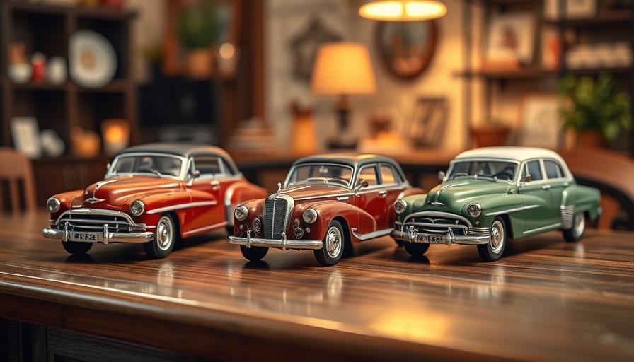 Vintage car model set, perfect Father's Day gifts for car-loving dads.