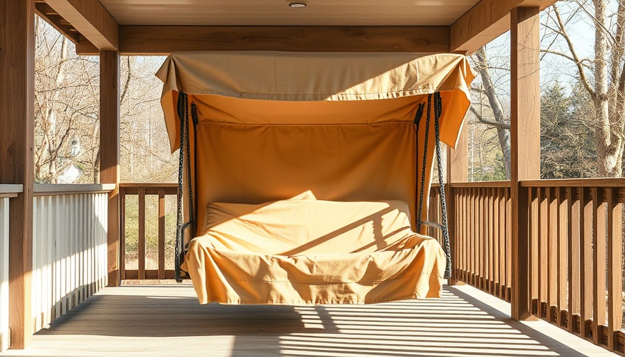 Best patio furniture covers on a swing in a sunlit porch.