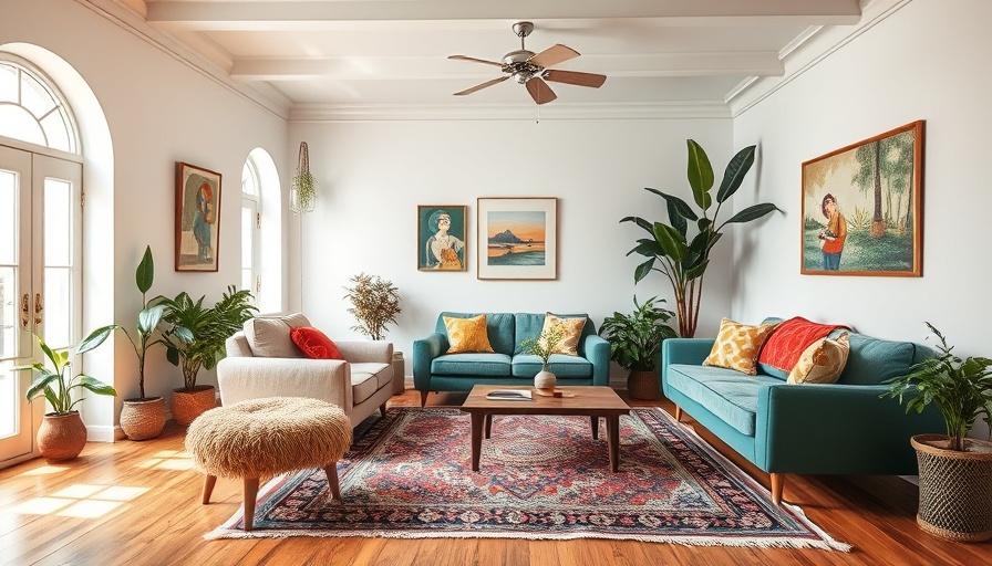 Eclectic living room with budget-friendly DIY decor ideas.