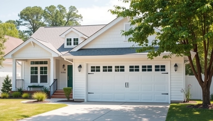 Charming suburban house with a two-car garage to keep garage cool in summer.
