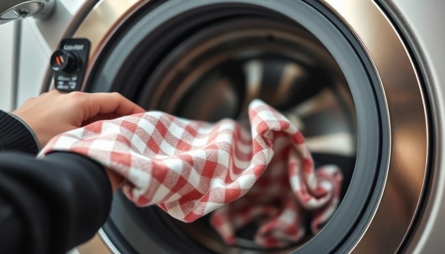 Washing machine with cloth, potential mold risk in laundry.