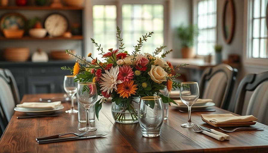 Elegant table setting with glassware in a southern home