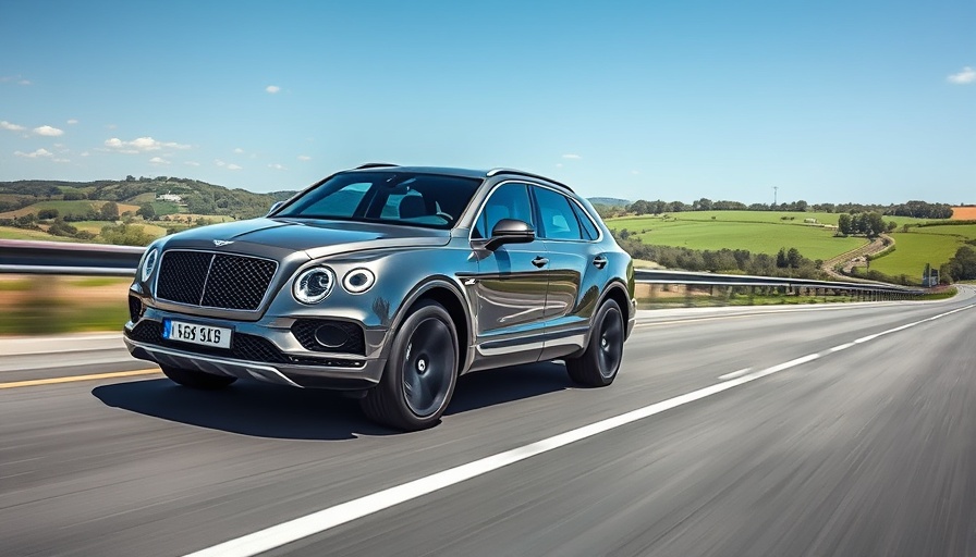 High-performance Bentley Bentayga Speed on highway showcasing dynamic motion.