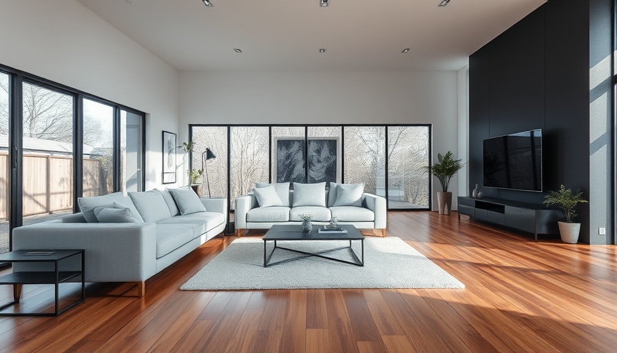 Modern living room showcasing hardwood flooring benefits.