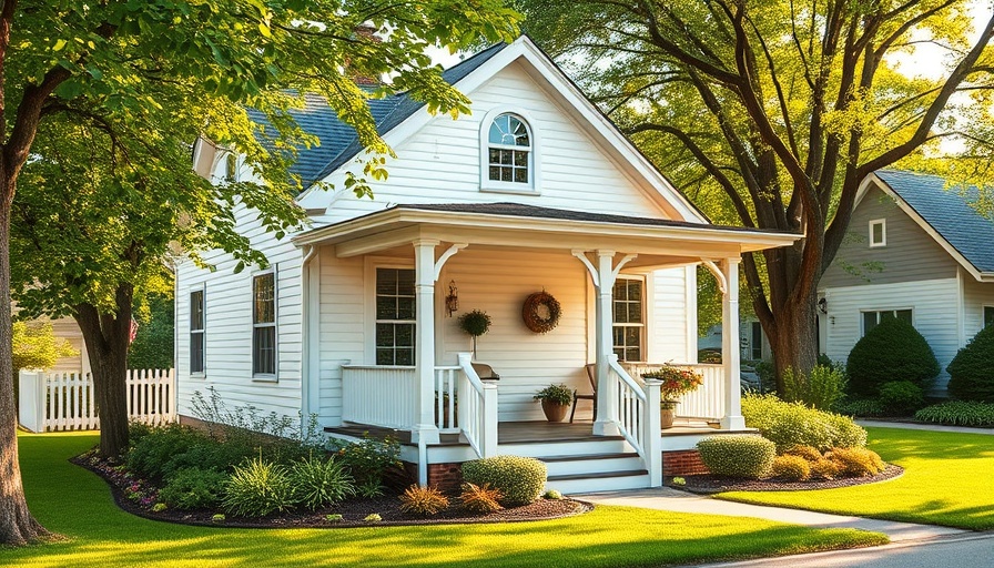Charming white cottage with a beautiful garden, ideal for home inspection tips for buyers.