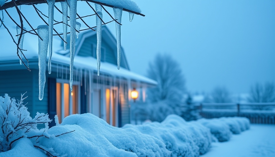Frosty house symbolizing cooling your home economically.