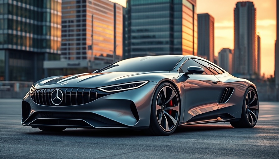 Sleek Mercedes-AMG electric super-sedan in urban setting.