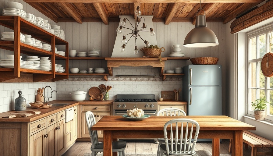Charming rustic kitchen with Nancy Meyers aesthetic.