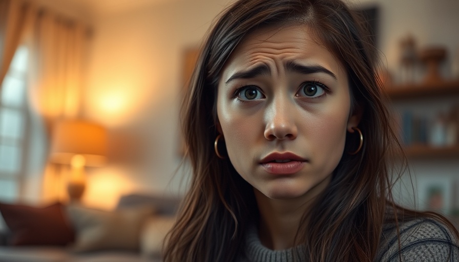 Confused woman wondering what to do in a cozy room