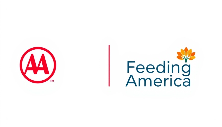 AAA and Feeding America partnership logo for food insecurity campaign.