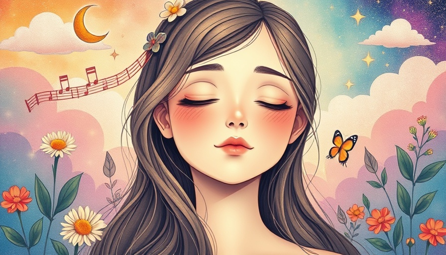 Illustration of serene woman with symbols, exploring how to reconnect with desires.