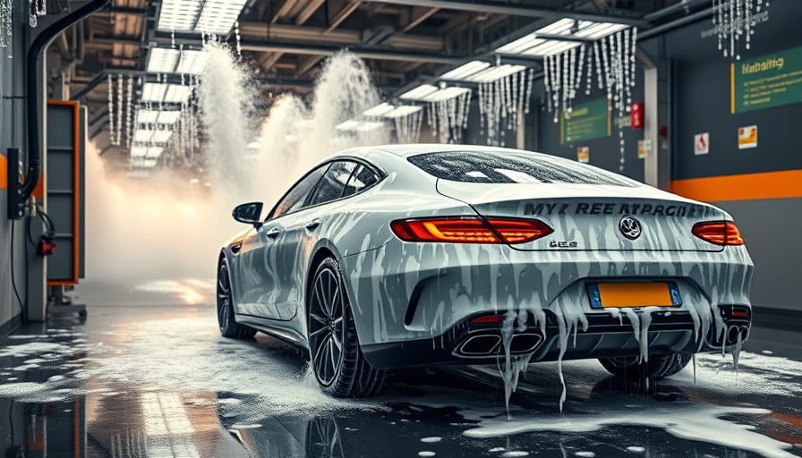 Car in automated wash with soap suds; Amazon Prime Day Car Wash Deals.